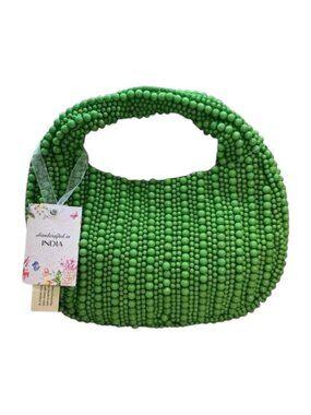 TIK TOK Viral Beaded Green Evening Bag NWT